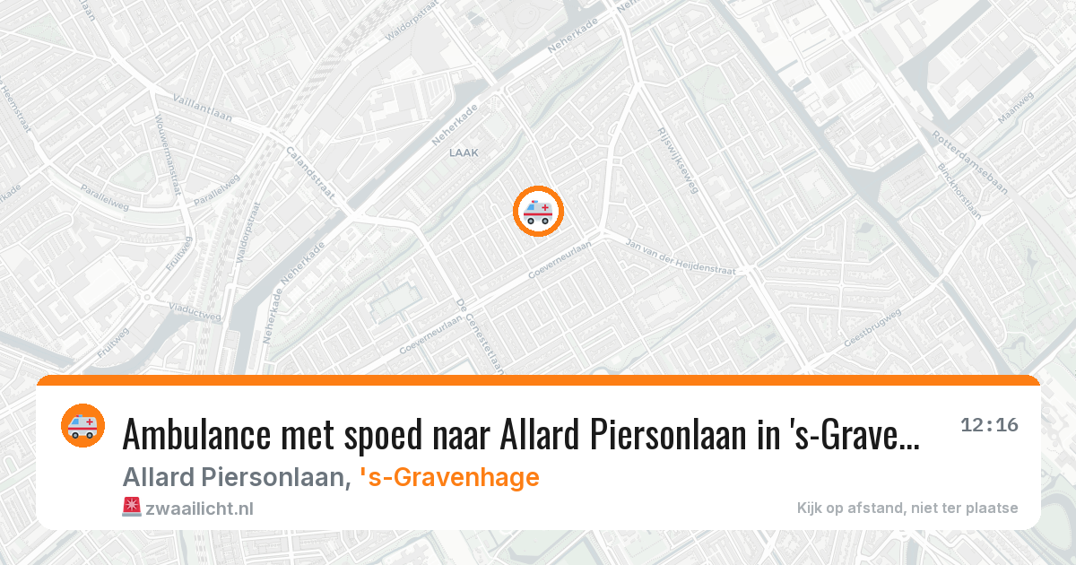 Ambulance met spoed naar Allard Piersonlaan in 's-Gravenhage — 10 apr 2026