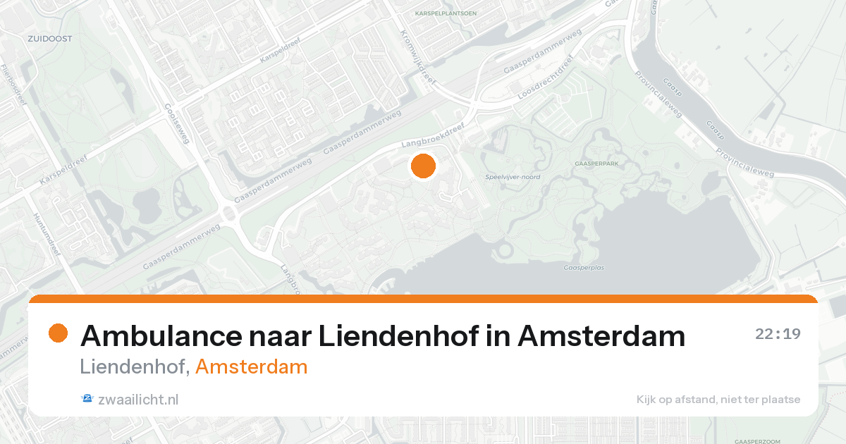 Ambulance naar Liendenhof in Amsterdam — 30 mei 2026