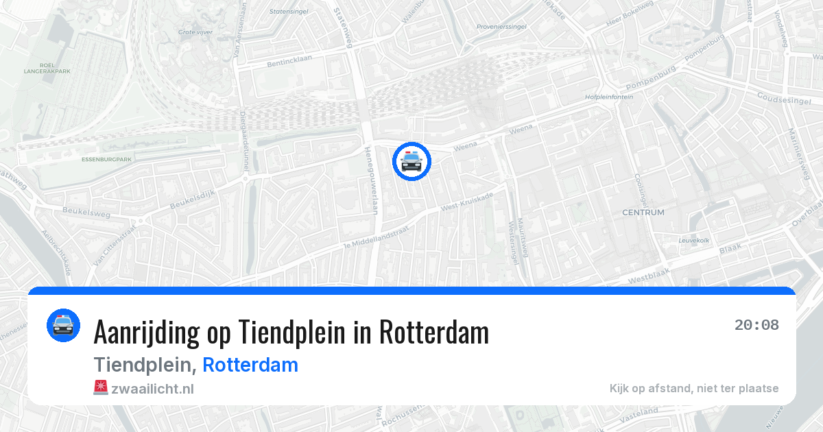 Aanrijding op Tiendplein in Rotterdam — 27 apr 2026