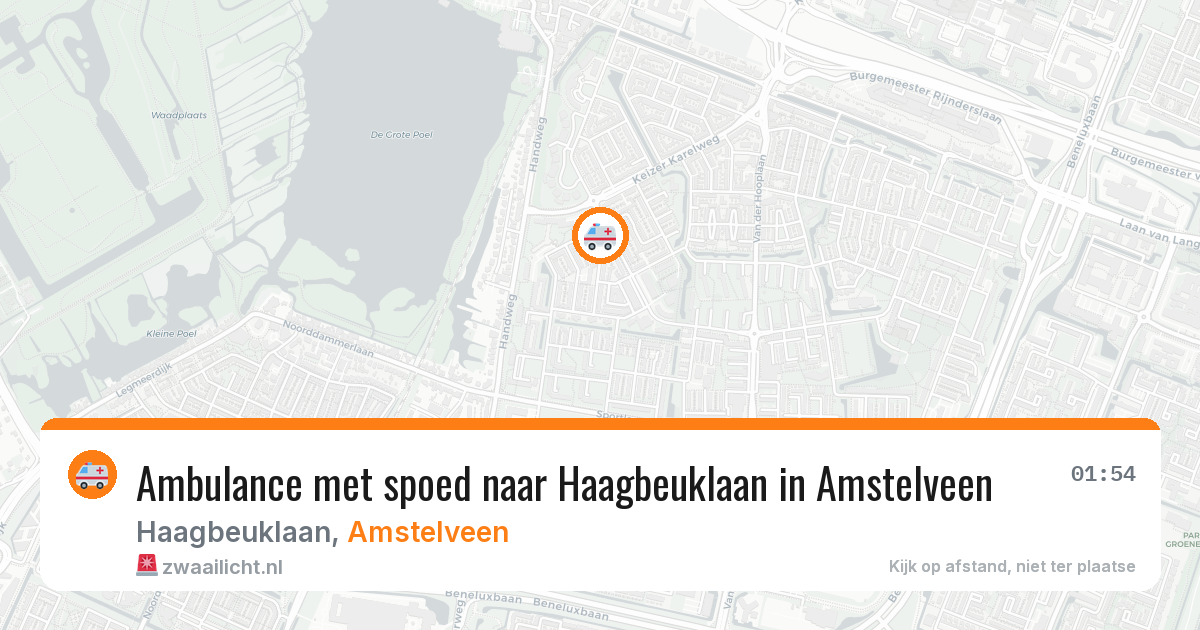 Ambulance met spoed naar Haagbeuklaan in Amstelveen — 23 mei 2026