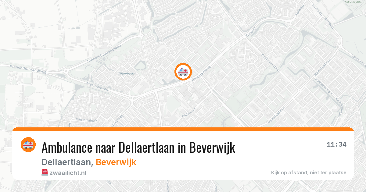 Ambulance naar Dellaertlaan in Beverwijk — 30 mrt 2026