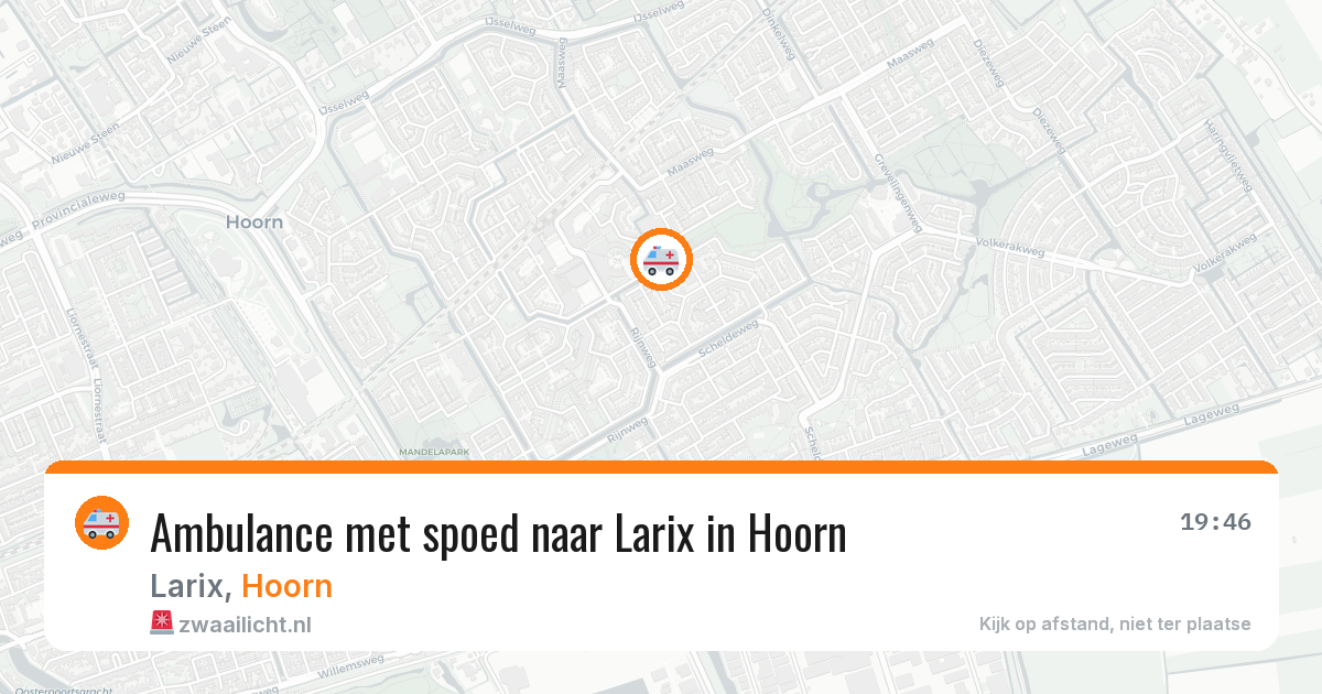 Ambulance met spoed naar Larix in Hoorn — 27 jul 2026