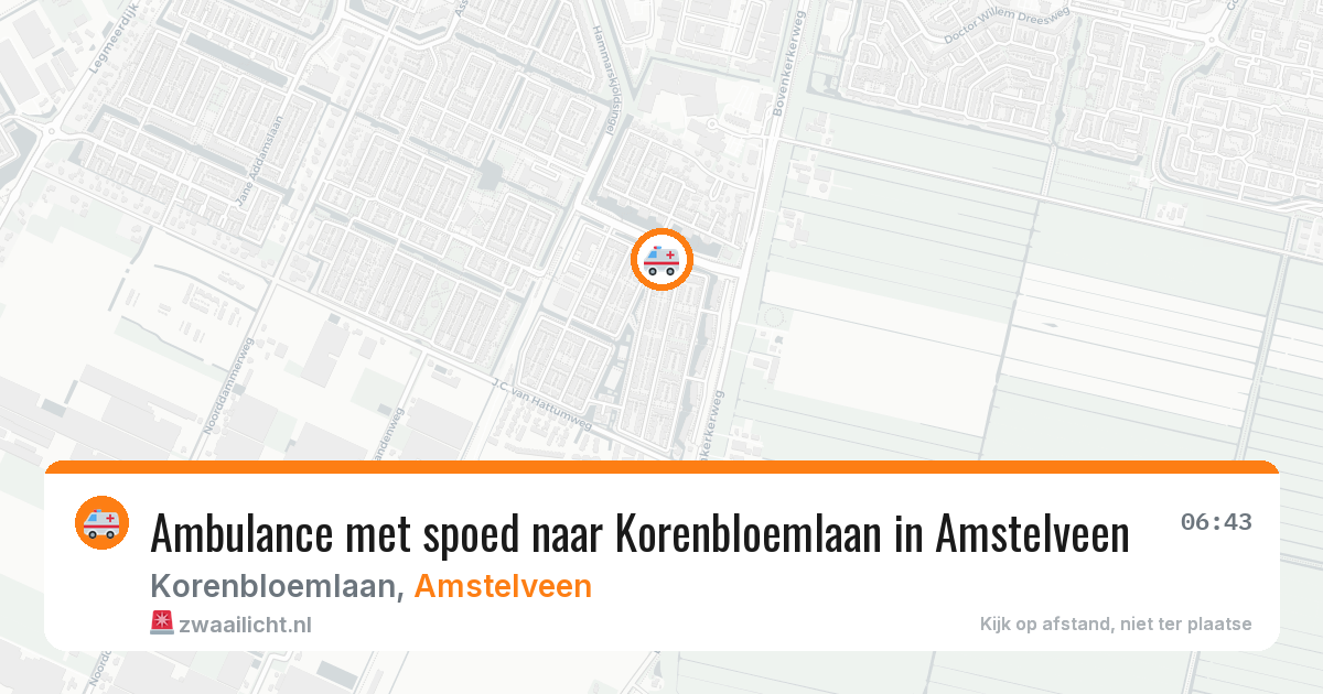 Ambulance met spoed naar Korenbloemlaan in Amstelveen — 27 jun 2026