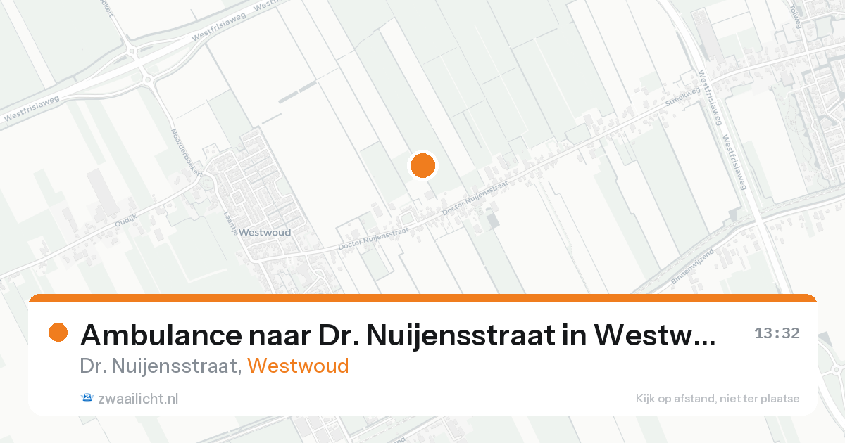 Ambulance naar Dr. Nuijensstraat in Westwoud — 20 aug 2026