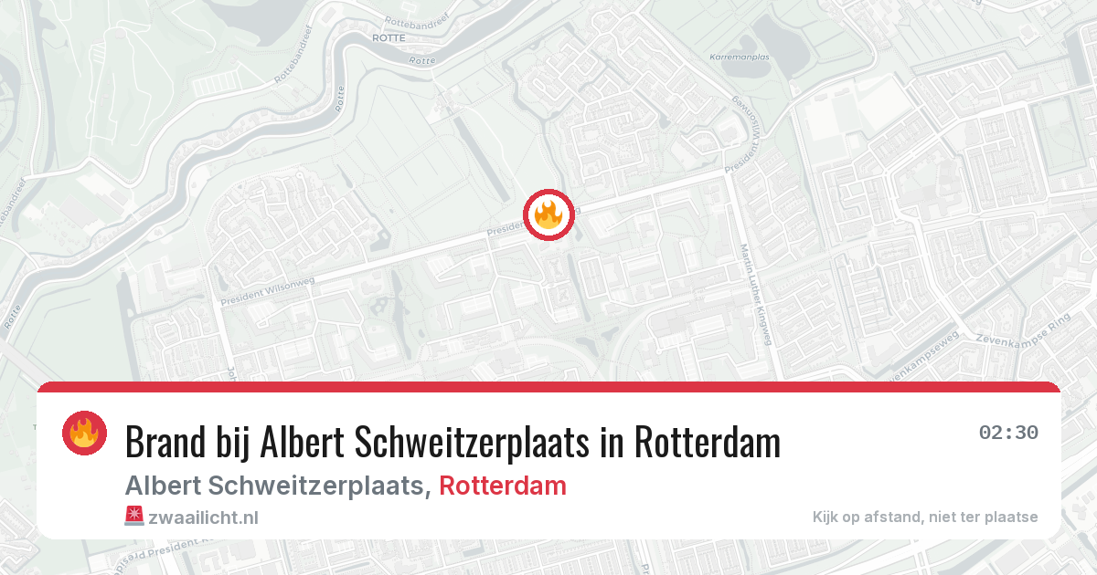 Brand bij Albert Schweitzerplaats in Rotterdam — 2 apr 2026