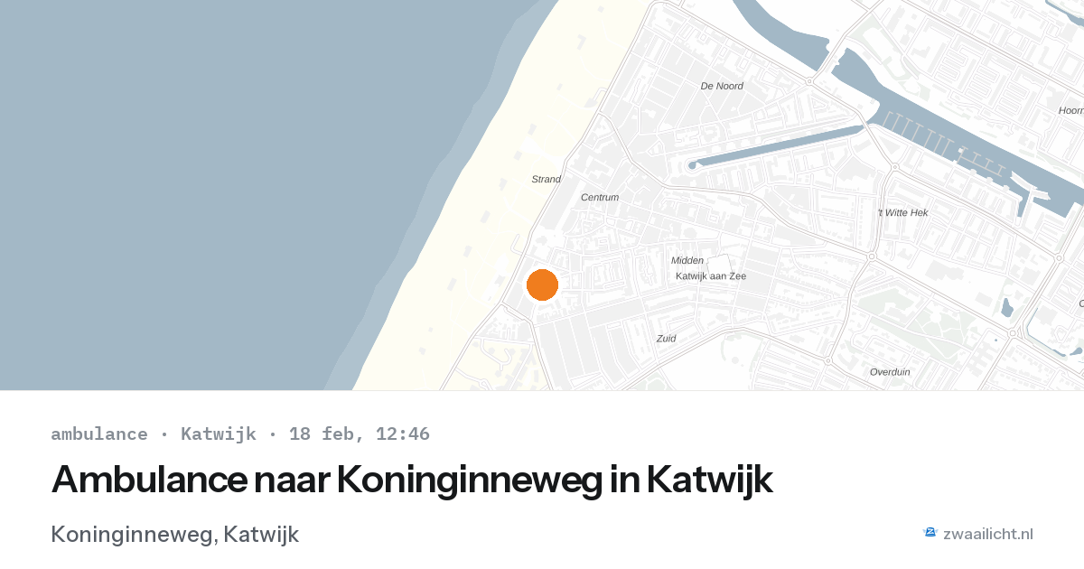 Ambulance naar Koninginneweg in Katwijk — 18 feb 2026