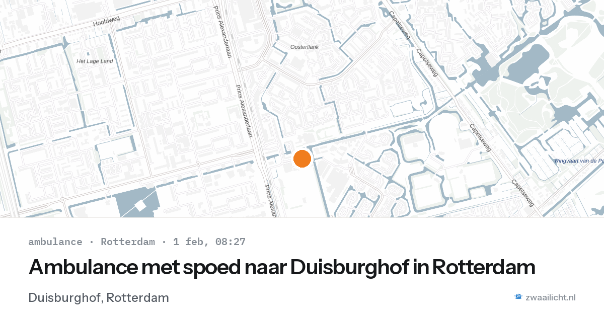 Ambulance met spoed naar Duisburghof in Rotterdam — 1 feb 2026