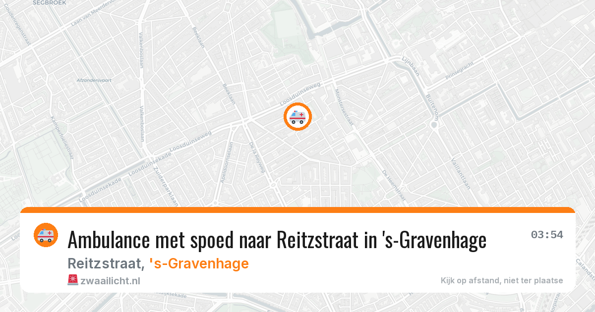 Ambulance met spoed naar Reitzstraat in 's-Gravenhage — 25 mei 2026