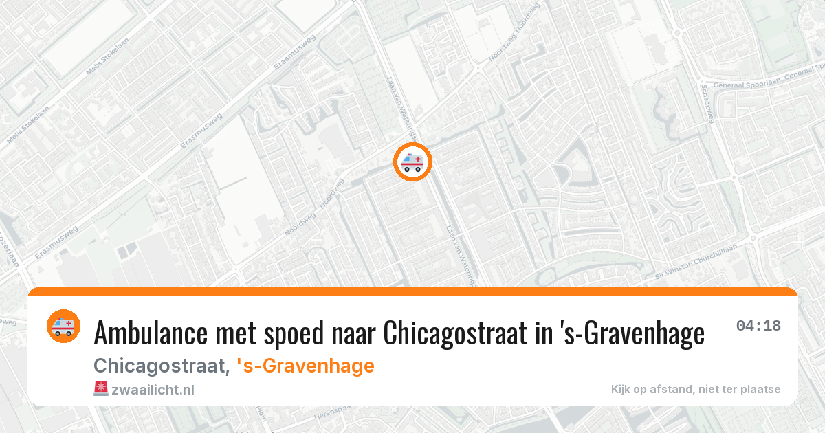 Ambulance met spoed naar Chicagostraat in 's-Gravenhage — 25 mei 2026