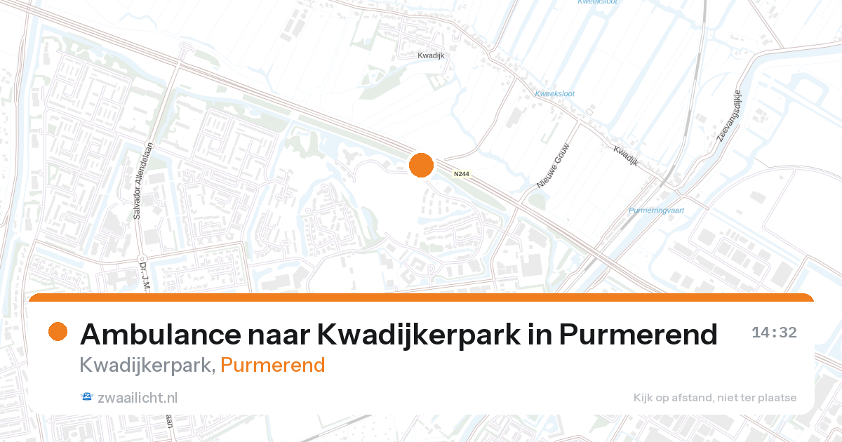 Ambulance naar Kwadijkerpark in Purmerend — 15 jun 2026