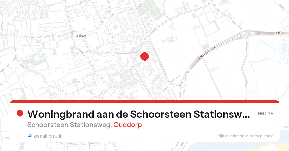 Woningbrand aan de Schoorsteen Stationsweg in Ouddorp — 6 feb 2026