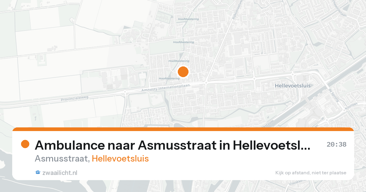 Ambulance naar Asmusstraat in Hellevoetsluis — 16 aug 2026