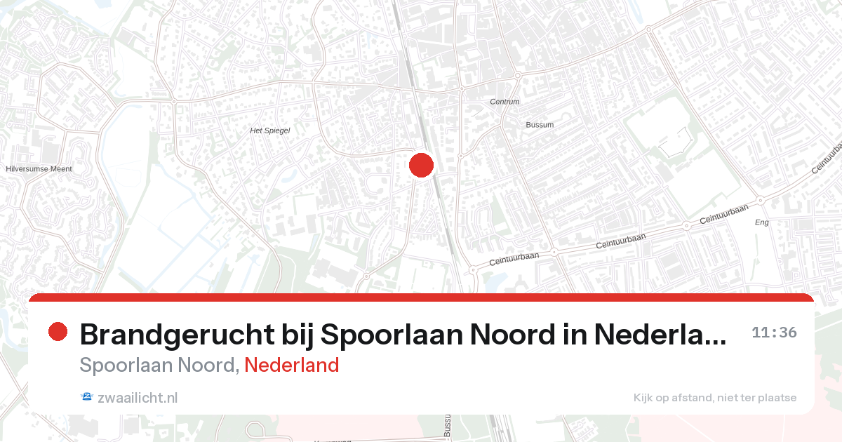 Brandgerucht bij Spoorlaan Noord in Nederland — 10 mrt 2026
