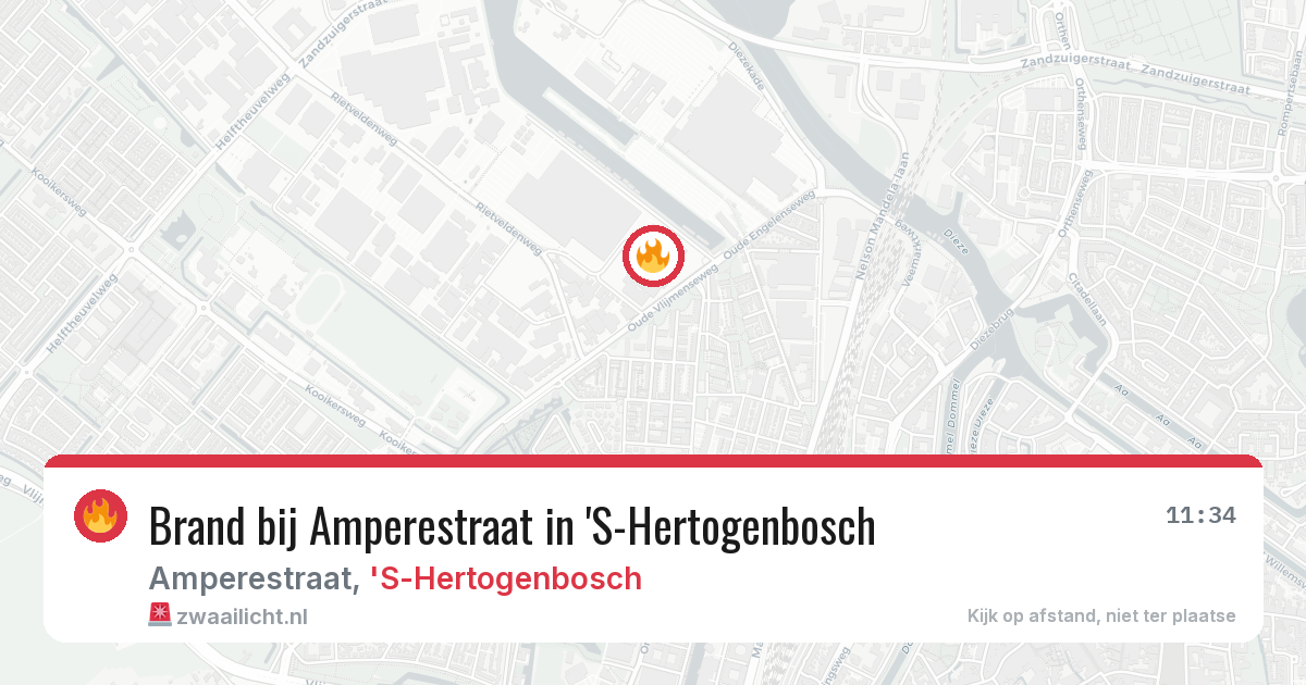 Brand bij Amperestraat in 'S-Hertogenbosch — 20 jul 2026
