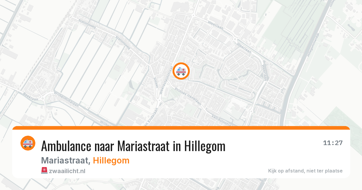 Ambulance naar Mariastraat in Hillegom — 30 mei 2026