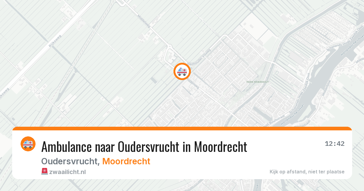 Ambulance naar Oudersvrucht in Moordrecht — 2 aug 2026