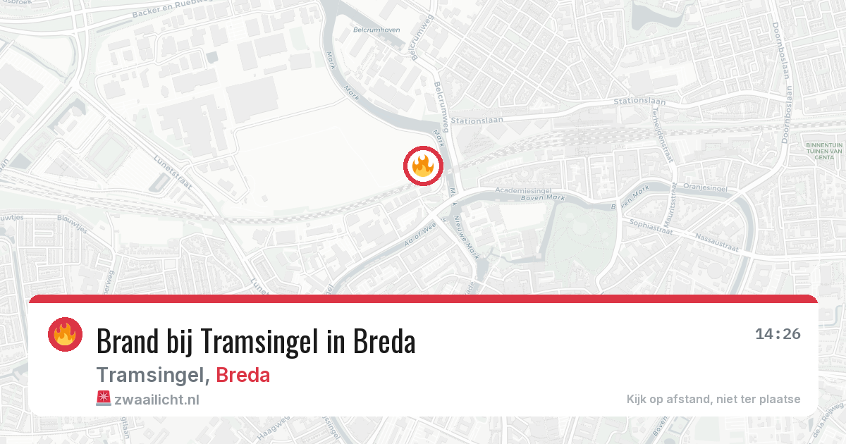 Brand bij Tramsingel in Breda — 29 jan 2026
