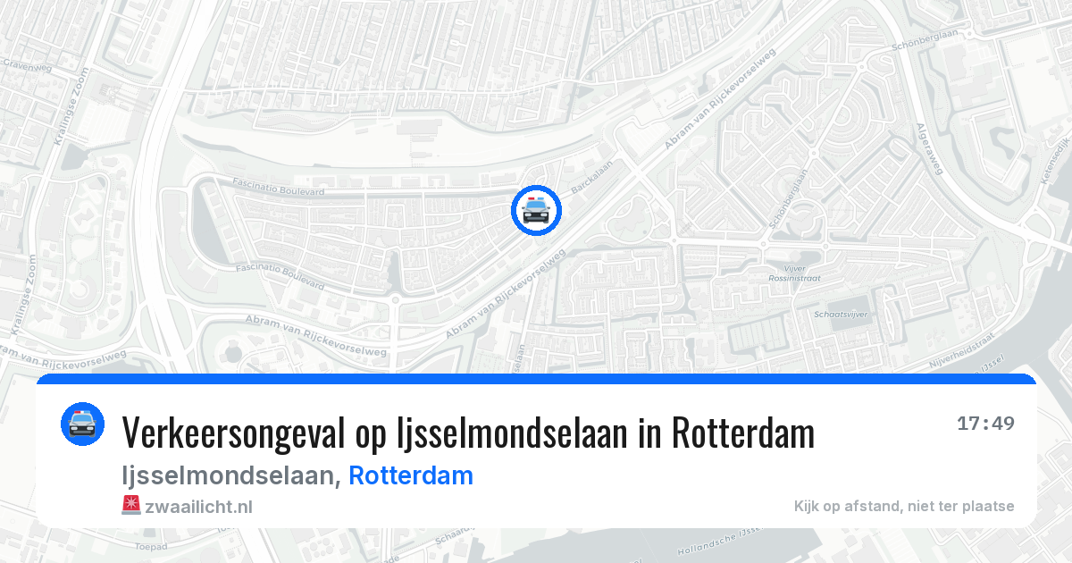 Verkeersongeval op Ijsselmondselaan in Rotterdam — 10 jul 2026