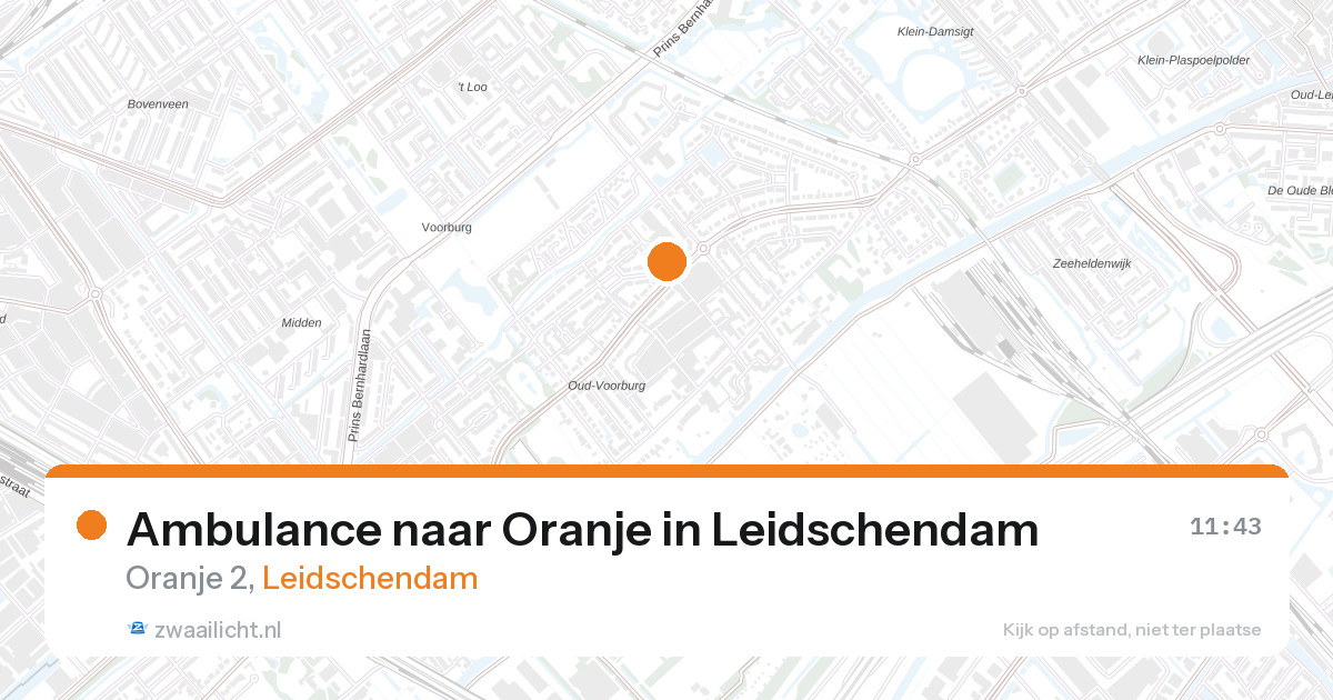 Ambulance naar Oranje in Leidschendam — 27 aug 2026