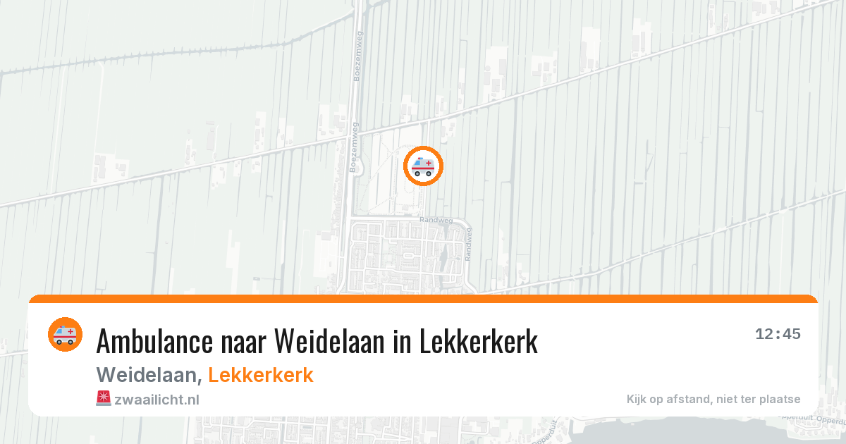 Ambulance naar Weidelaan in Lekkerkerk — 21 mei 2026