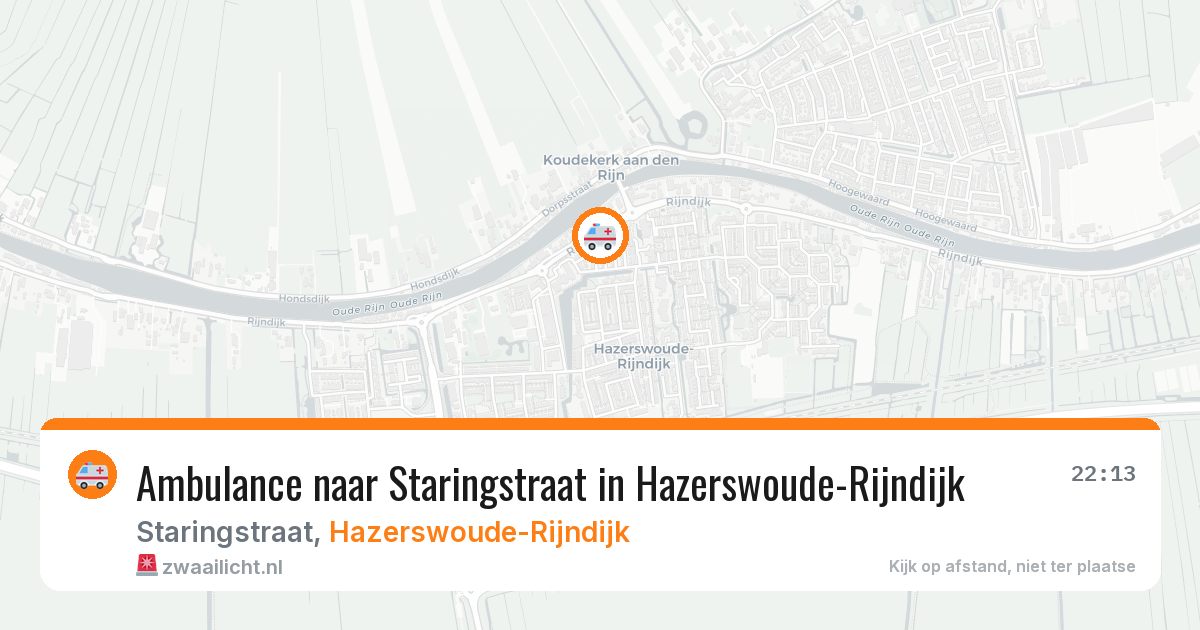 Ambulance naar Staringstraat in Hazerswoude-Rijndijk — 22 mei 2026