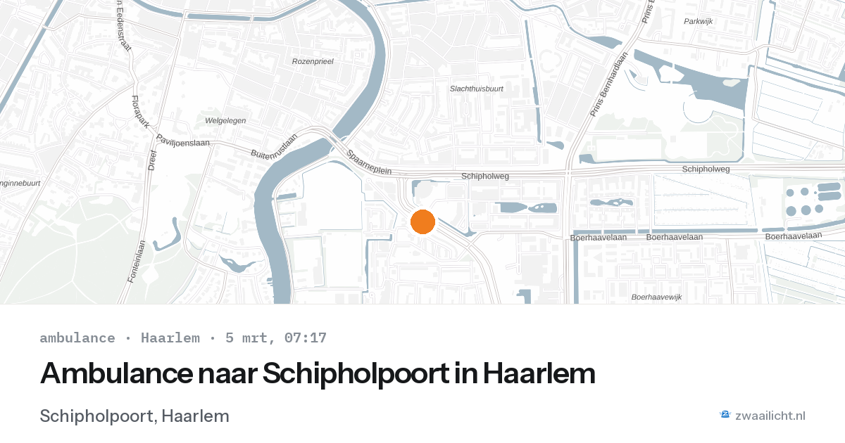 Ambulance naar Schipholpoort in Haarlem — 5 mrt 2026