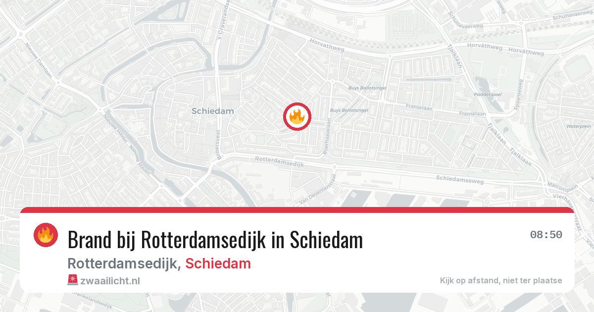 Brand bij Rotterdamsedijk in Schiedam — 26 mei 2026