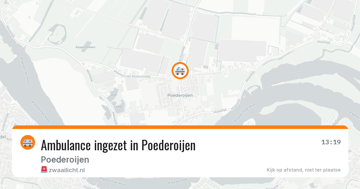 Ambulance ingezet in Poederoijen — 23 jul 2026