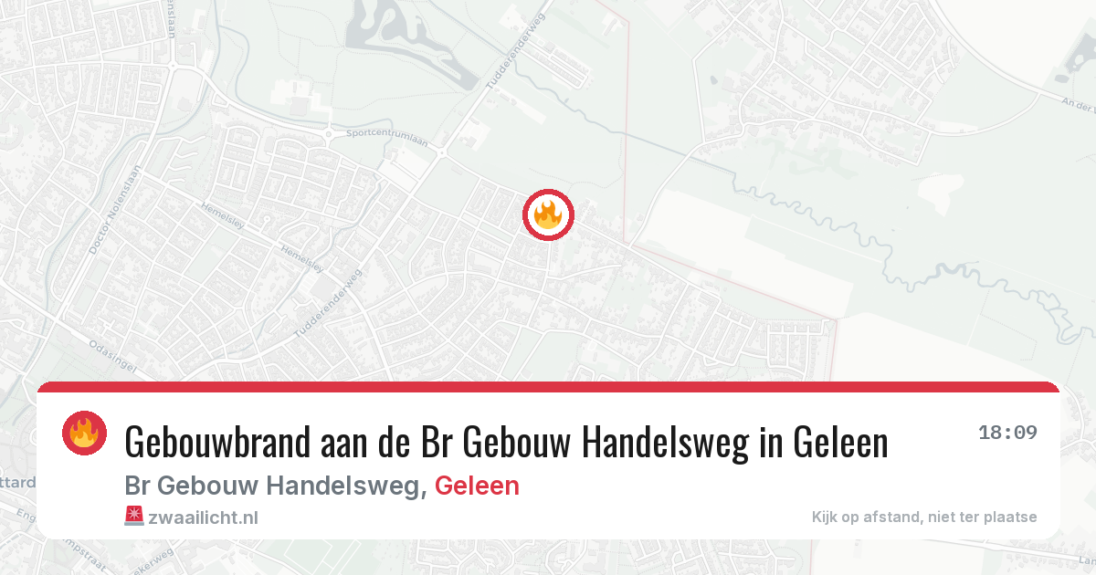Gebouwbrand aan de Br Gebouw Handelsweg in Geleen — 8 feb 2026