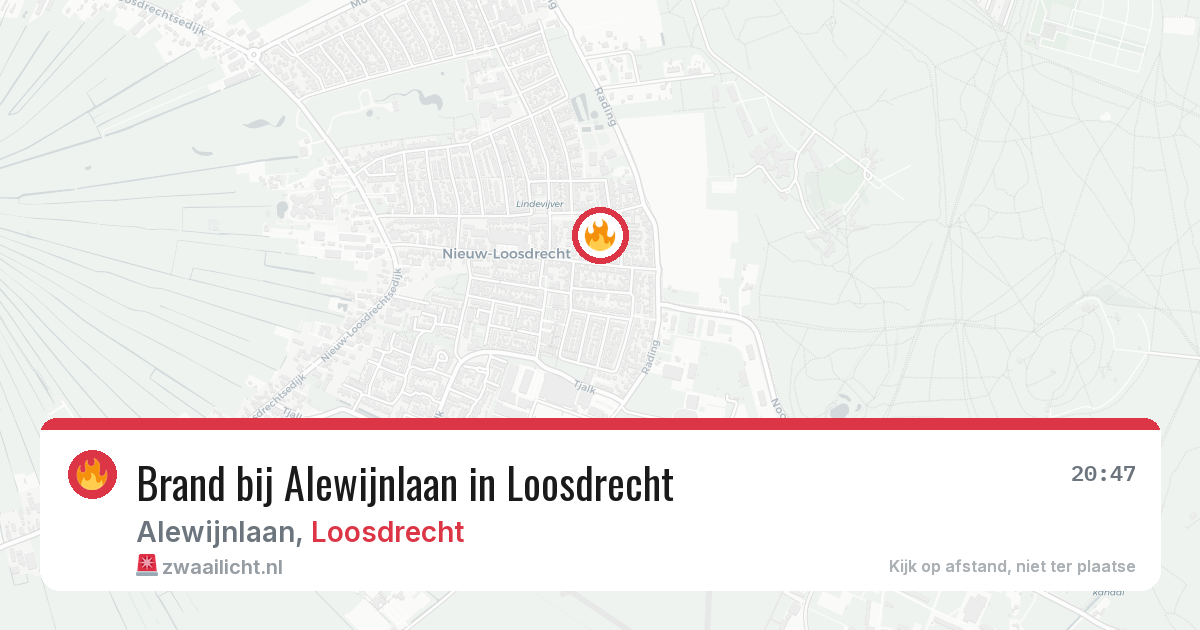Brand bij Alewijnlaan in Loosdrecht — 10 jul 2026