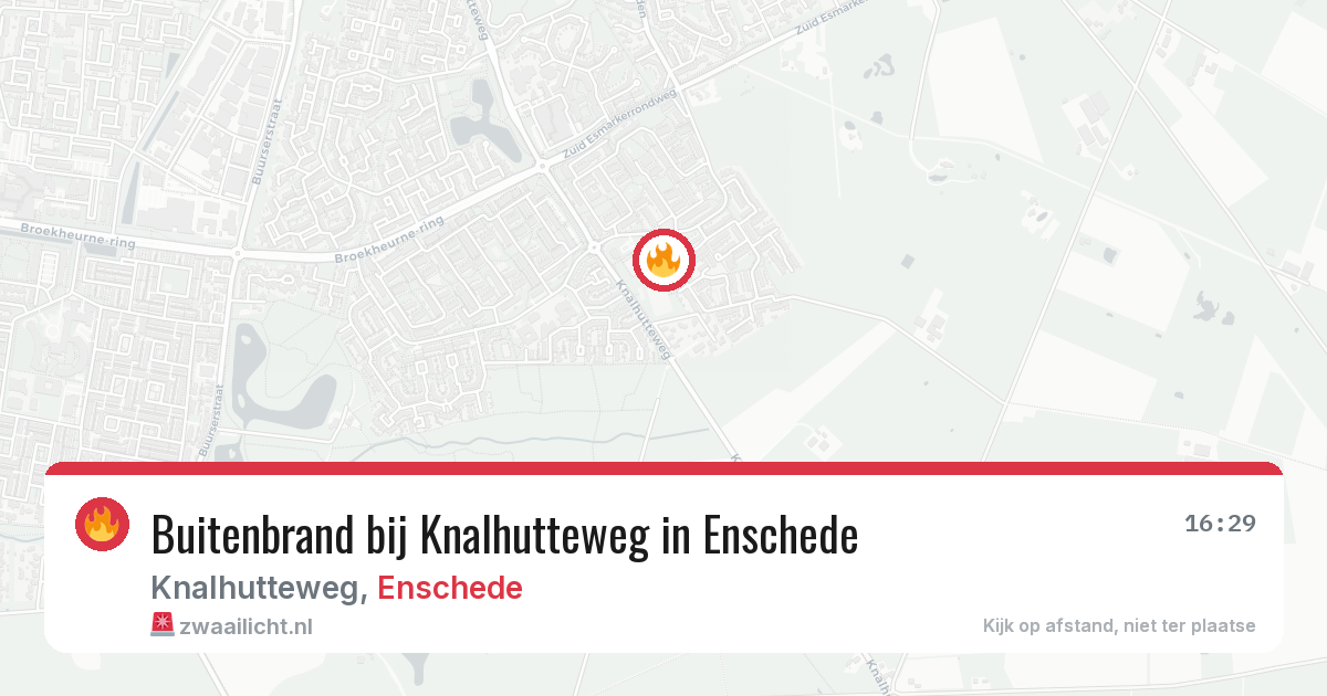 Buitenbrand bij Knalhutteweg in Enschede — 29 apr 2026