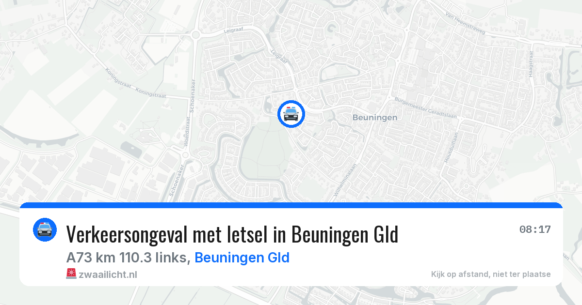 Verkeersongeval met letsel in Beuningen Gld — 18 mrt 2026