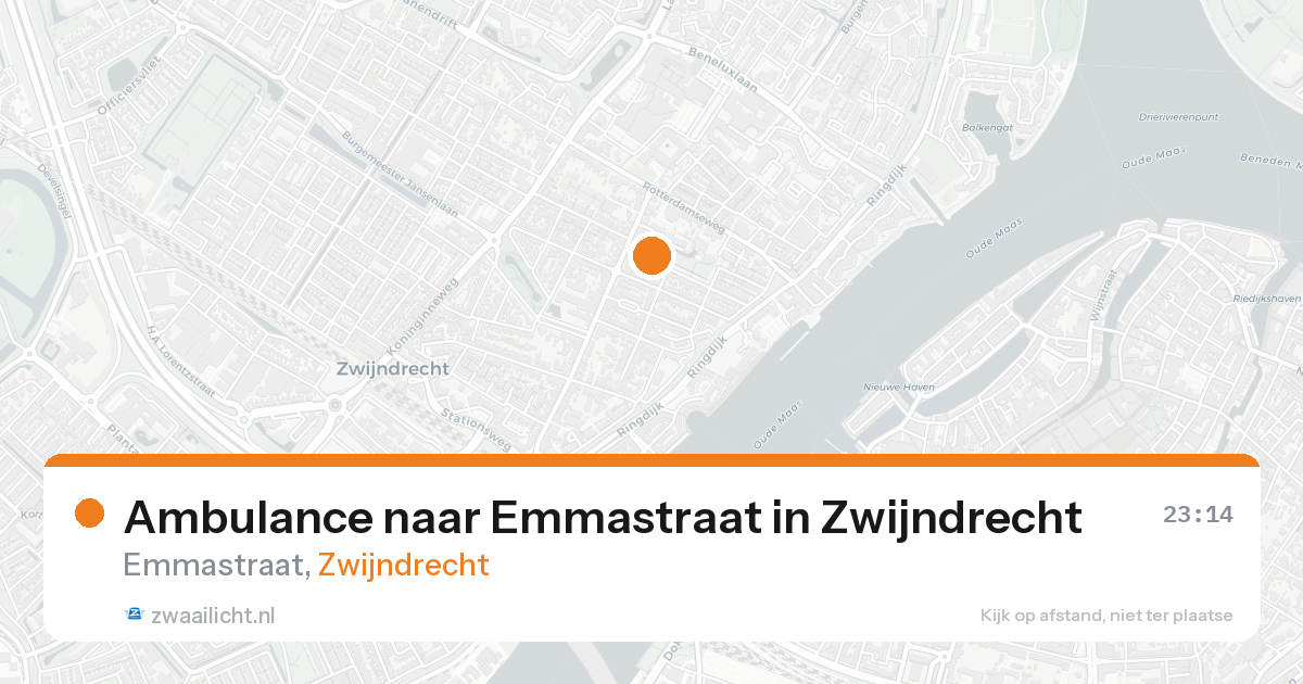 Ambulance naar Emmastraat in Zwijndrecht — 25 aug 2026