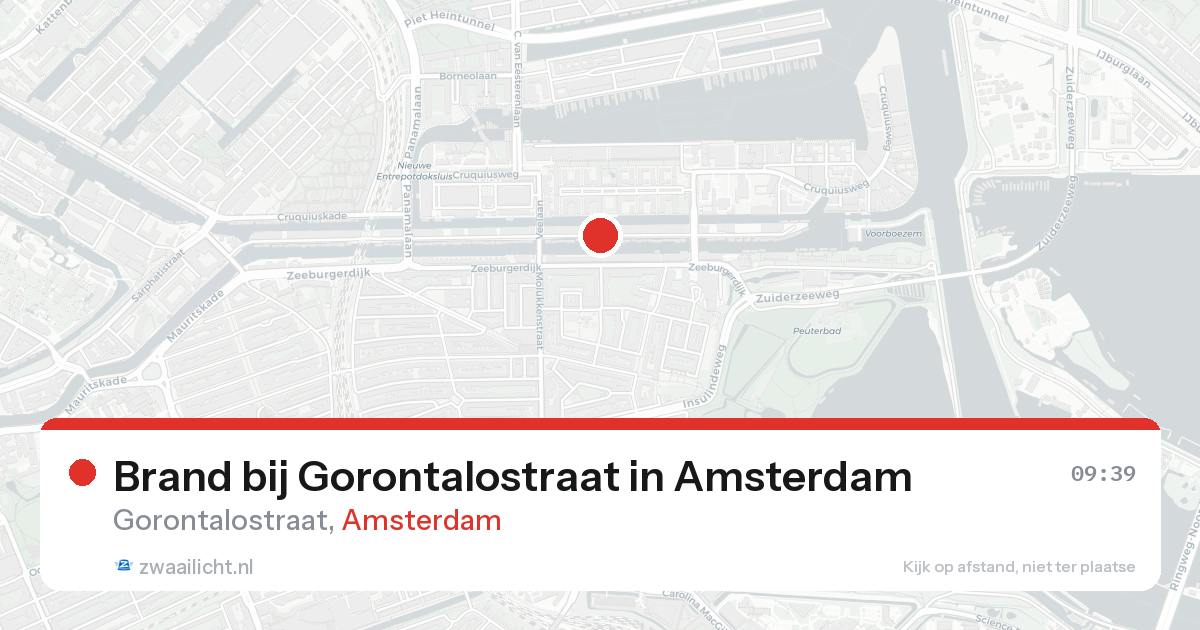 Brand bij Gorontalostraat in Amsterdam — 16 aug 2026