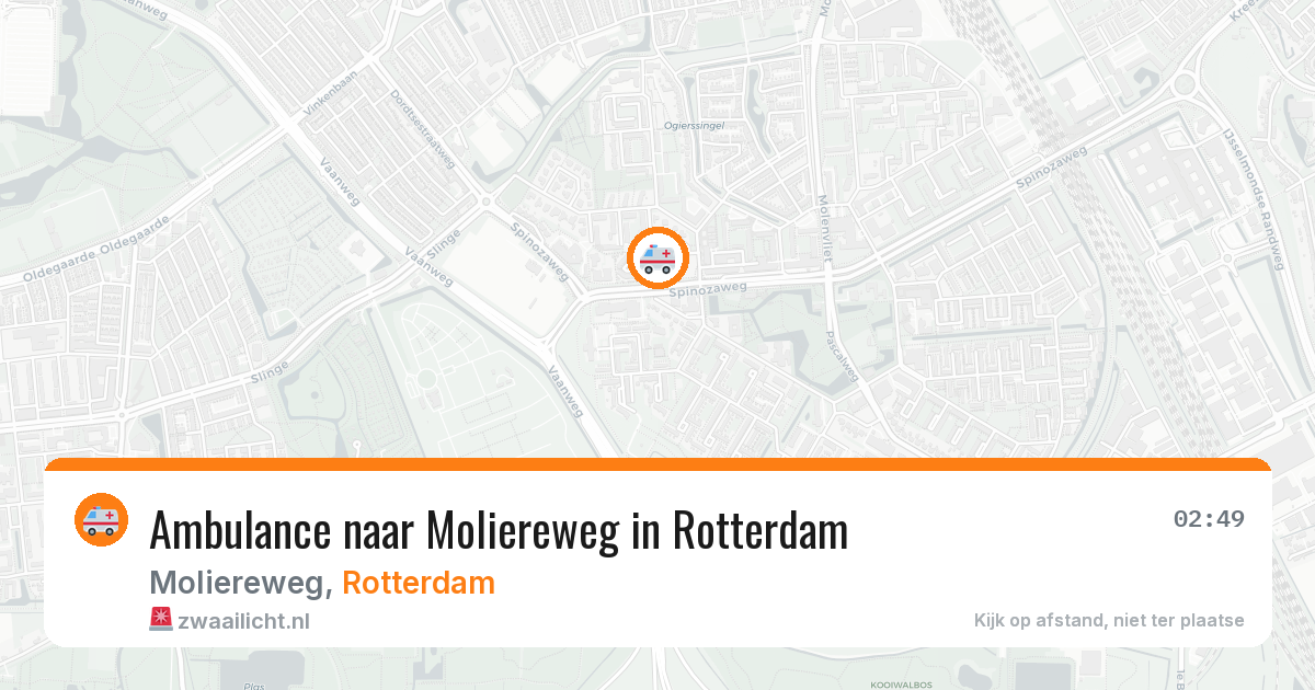 Ambulance naar Moliereweg in Rotterdam — 9 aug 2026