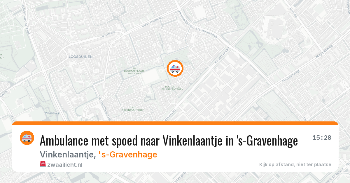 Ambulance met spoed naar Vinkenlaantje in 's-Gravenhage — 18 jun 2026
