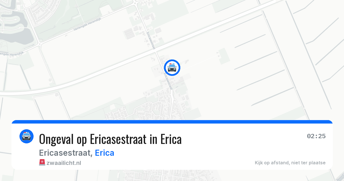 Ongeval op Ericasestraat in Erica — 7 jun 2026