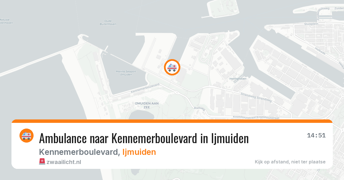 Ambulance naar Kennemerboulevard in Ijmuiden — 8 aug 2026