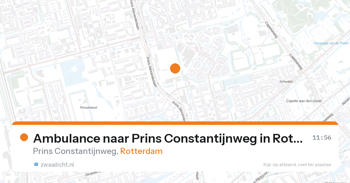 Ambulance naar Prins Constantijnweg in Rotterdam — 27 aug 2026