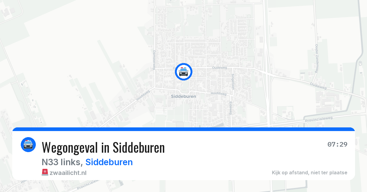 Wegongeval in Siddeburen — 17 jun 2026