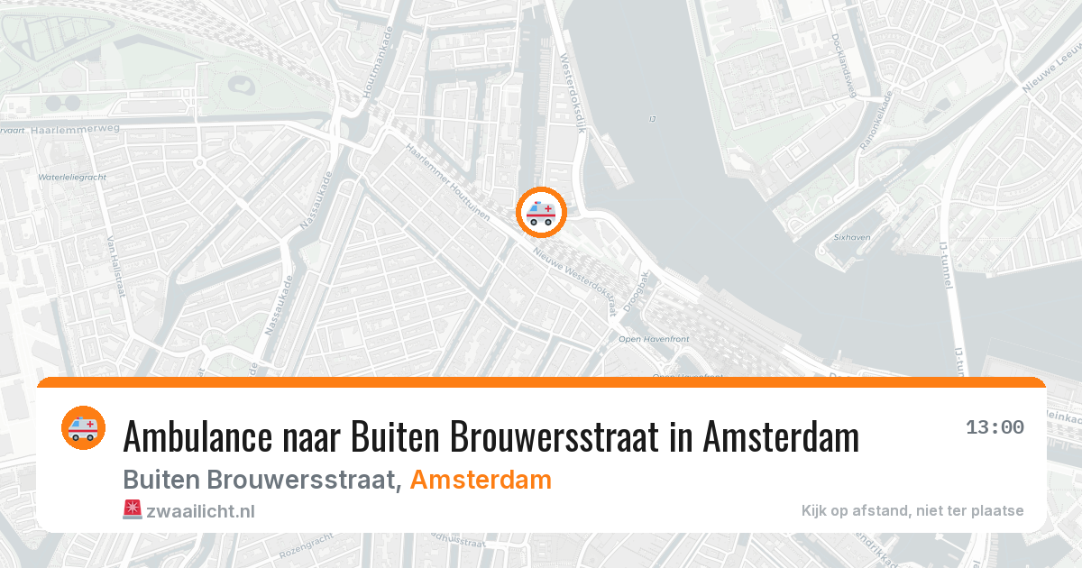 Ambulance naar Buiten Brouwersstraat in Amsterdam — 7 jul 2026