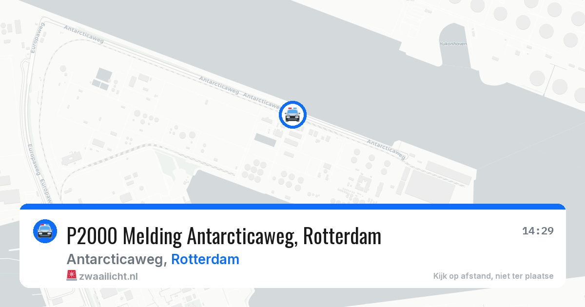 P2000 Melding Antarcticaweg, Rotterdam — 7 jun 2026