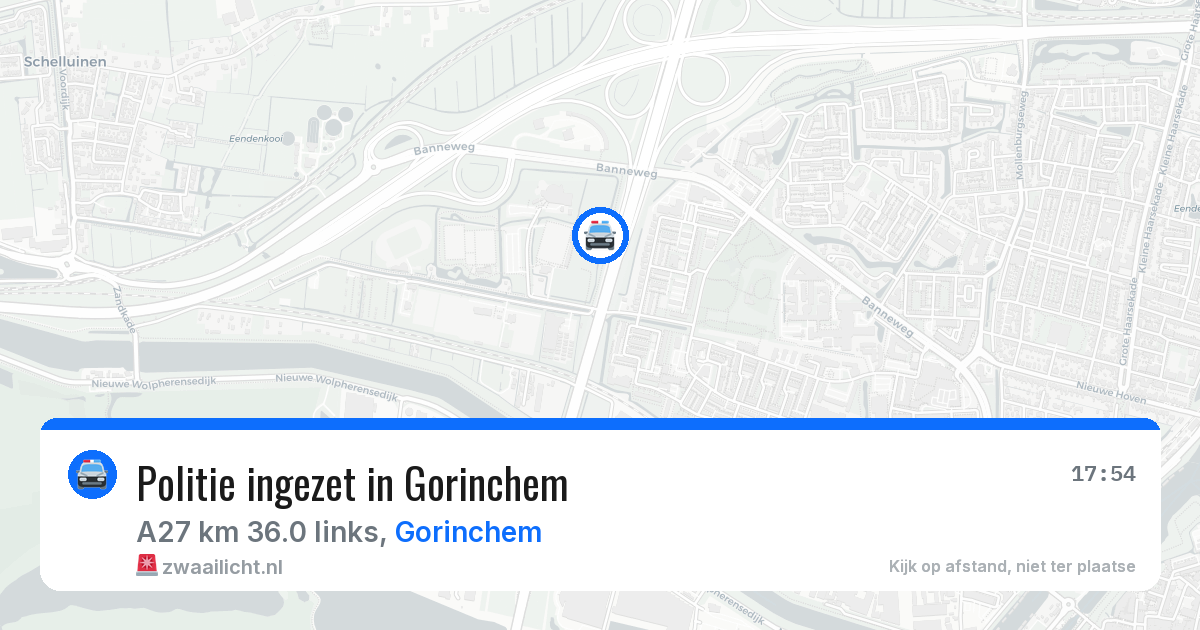 Politie ingezet in Gorinchem — 14 aug 2026 | 🚨 Zwaailicht.nl