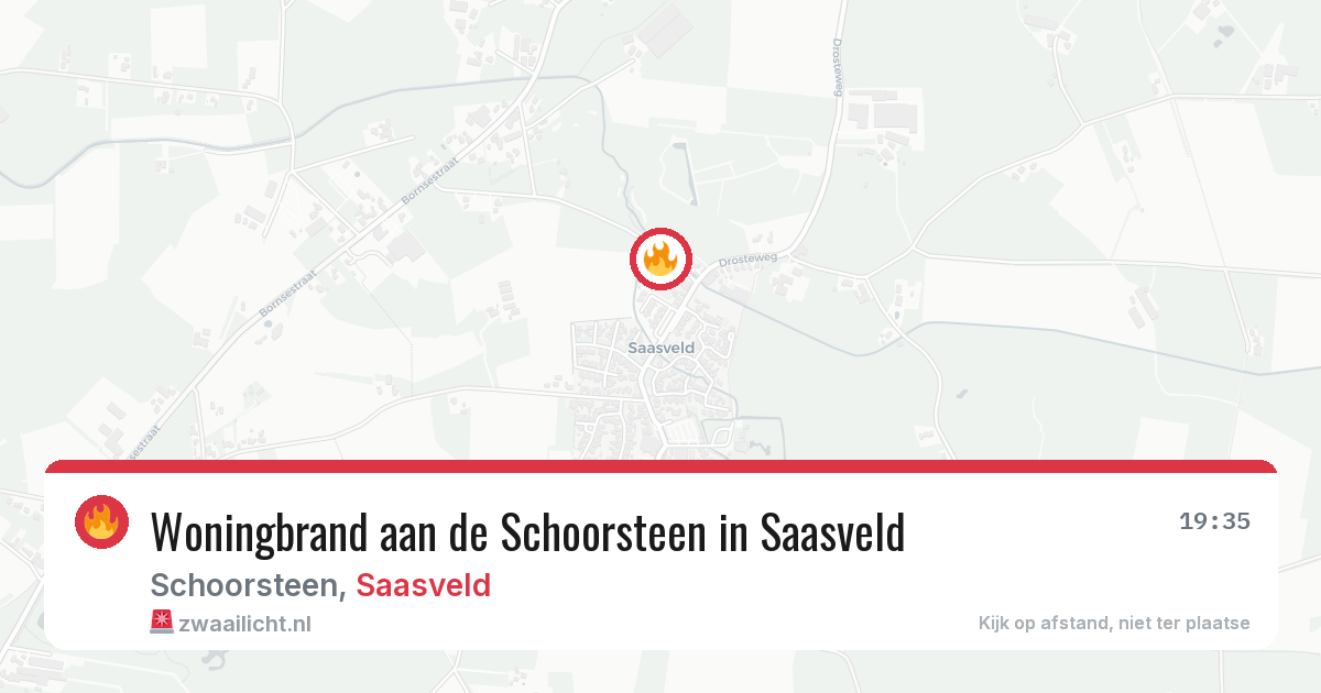 Woningbrand aan de Schoorsteen in Saasveld — 4 mrt 2026