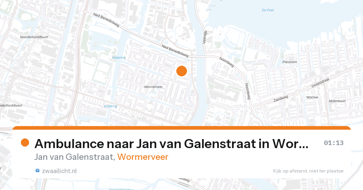 Ambulance naar Jan van Galenstraat in Wormerveer — 13 jun 2026