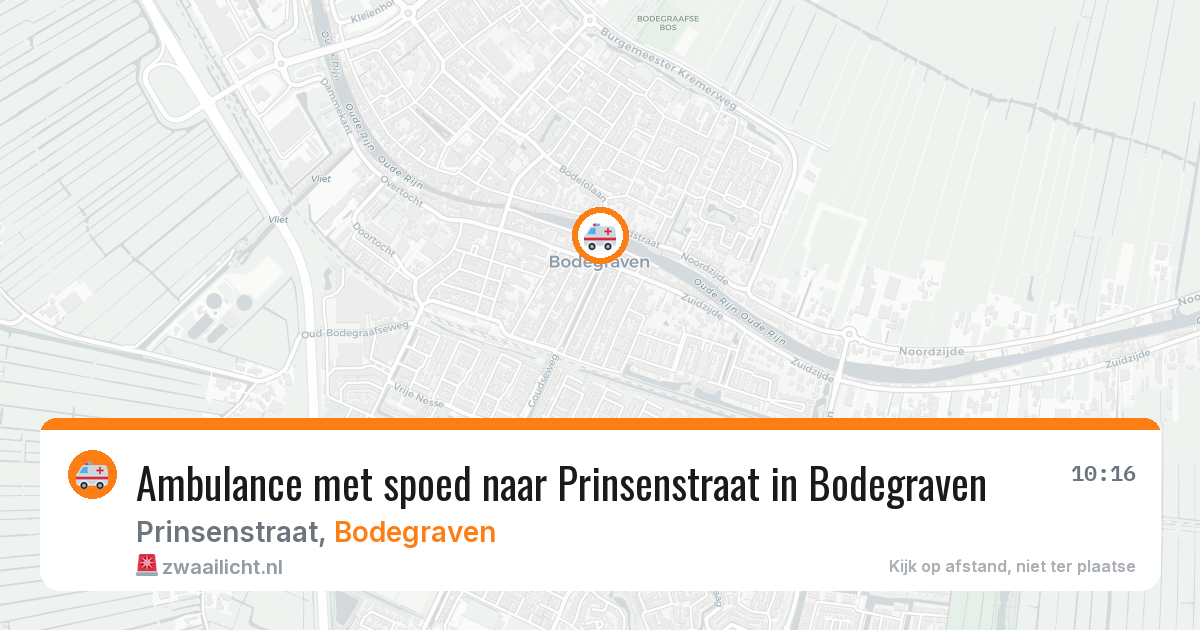 Ambulance met spoed naar Prinsenstraat in Bodegraven — 28 jun 2026