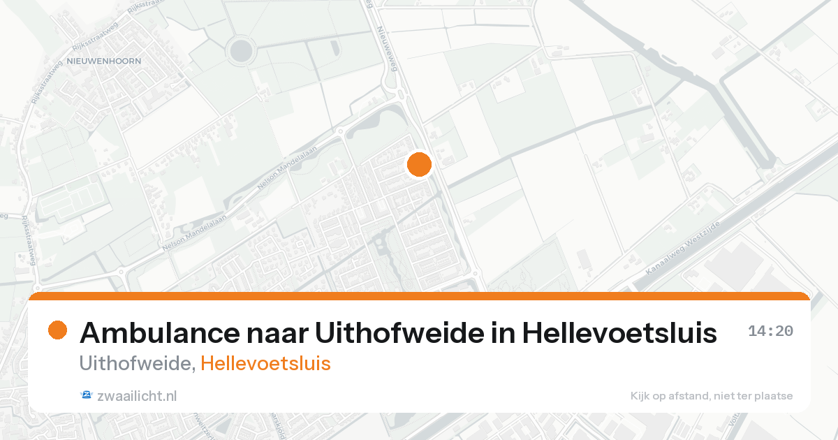Ambulance naar Uithofweide in Hellevoetsluis — 17 aug 2026
