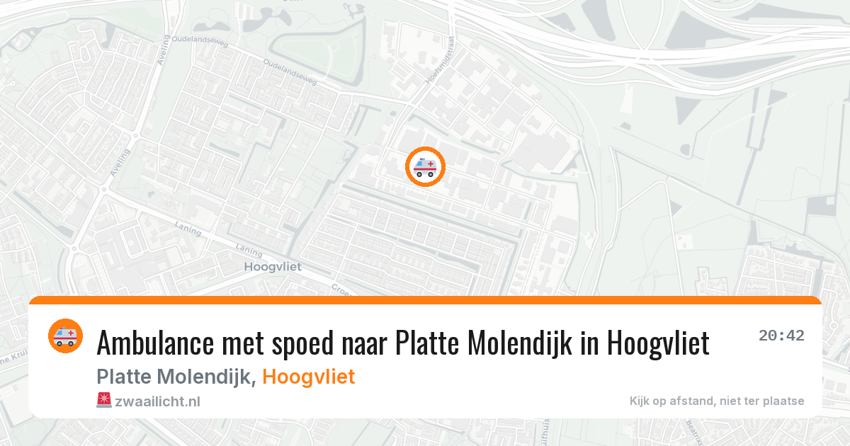 Ambulance met spoed naar Platte Molendijk in Hoogvliet — 22 mei 2026