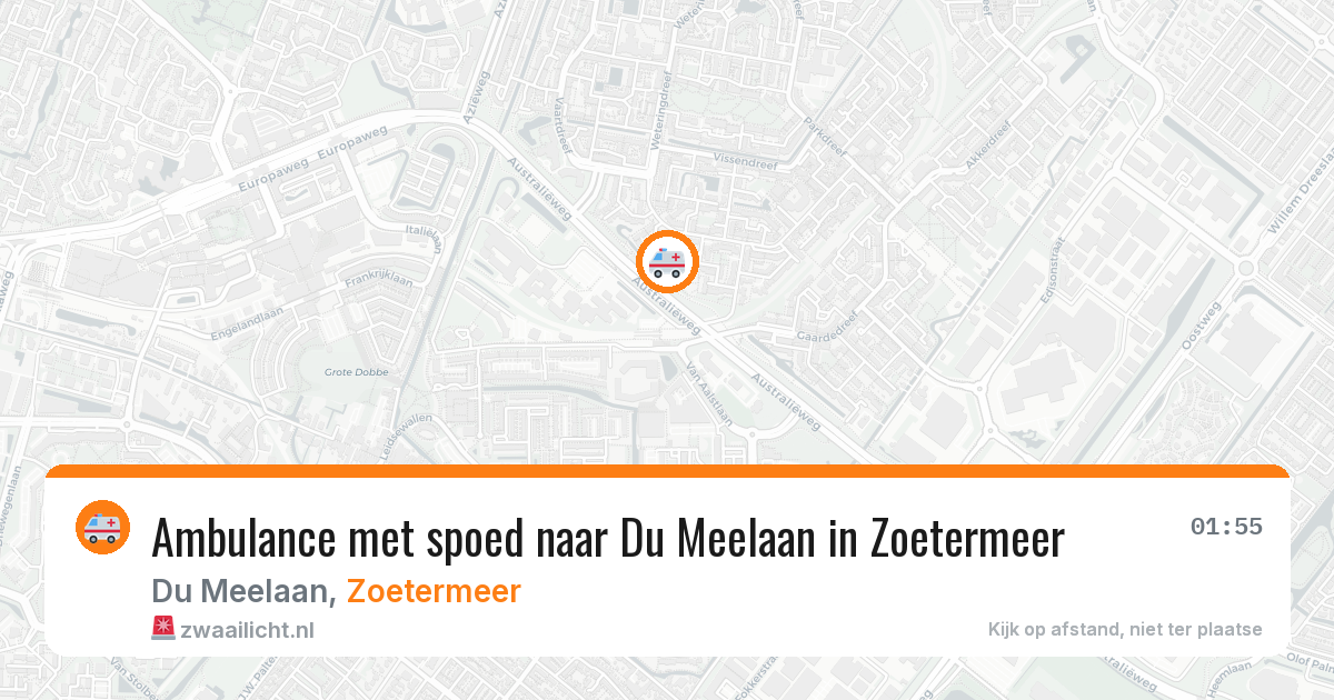 Ambulance met spoed naar Du Meelaan in Zoetermeer — 27 jan 2026