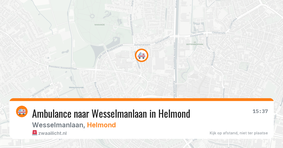 Ambulance naar Wesselmanlaan in Helmond — 31 jul 2026